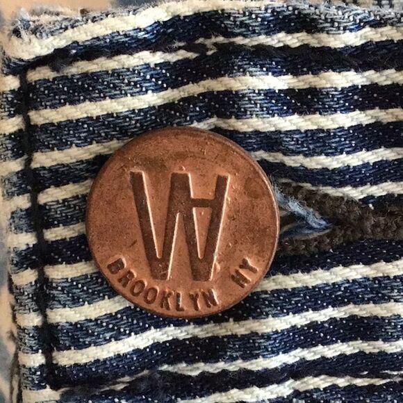 Williamsburg Garment Co. striped custom low rise skinny jeans made in Brooklyn - Picture 3 of 10